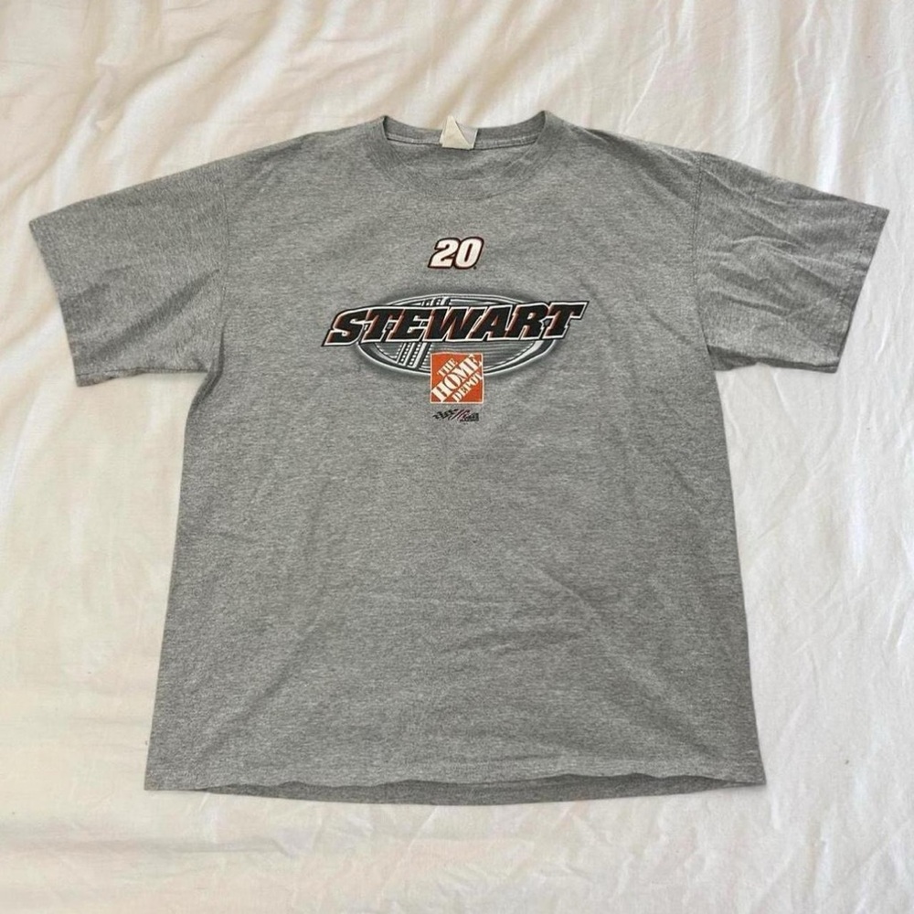 gray racing tee
